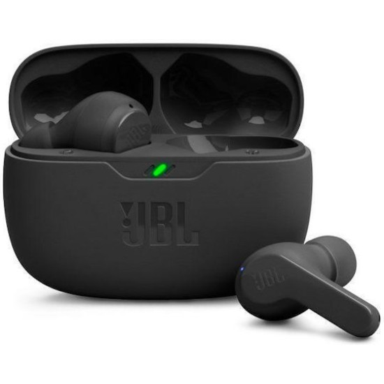 JBL Wave Beam In-ear Bluetooth Handsfree Ακουστικά με Αντοχή στον Ιδρώτα και Θήκη Φόρτισης Μαύρα