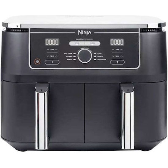 Ninja Foodi Max Dual Zone Φριτέζα Αέρος με Διπλό Αποσπώμενο Κάδο 9.5lt Μαύρη