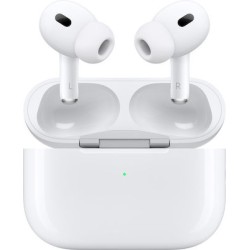 Apple AirPods Pro (2nd generation) with MagSafe Charging Case (USB‑C) In-ear Bluetooth Handsfree Ακουστικά με Αντοχή στον Ιδρώτα και Θήκη Φόρτισης Λευκά