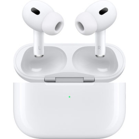 Apple AirPods Pro (2nd generation) with MagSafe Charging Case (USB‑C) In-ear Bluetooth Handsfree Ακουστικά με Αντοχή στον Ιδρώτα και Θήκη Φόρτισης Λευκά