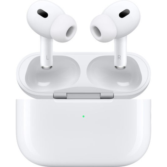 Apple AirPods Pro (2nd generation) with MagSafe Charging Case (USB‑C) In-ear Bluetooth Handsfree Ακουστικά με Αντοχή στον Ιδρώτα και Θήκη Φόρτισης Λευκά