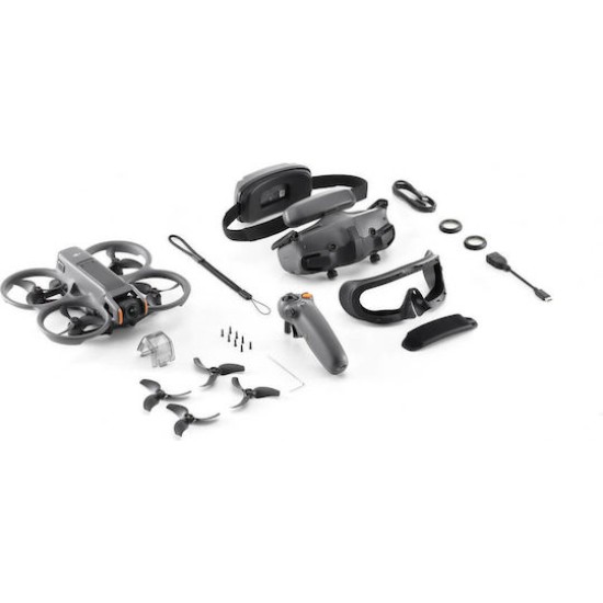 DJI Avata 2 Drone Fly More Combo (Single Battery) WiFi με Κάμερα 4K 60fps HDR Χειριστήριο & Γυαλιά FPV και Εσωτερικό Σκληρό 46GB