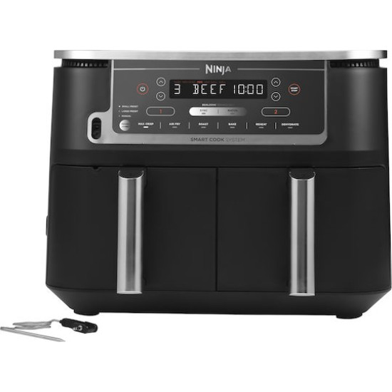 Ninja Foodi MAX Dual Zone Air Fryer με Διπλό Αποσπώμενο Κάδο 9.5lt Μαύρο