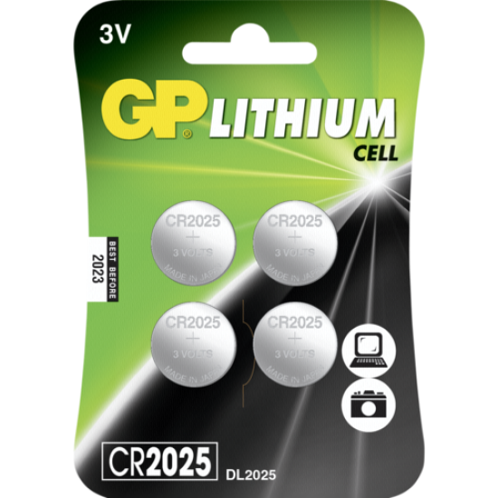 GP CR2025 3V Lithium Cell (4τμχ) GP CR2025 3V Lithium Cell (4τμχ)