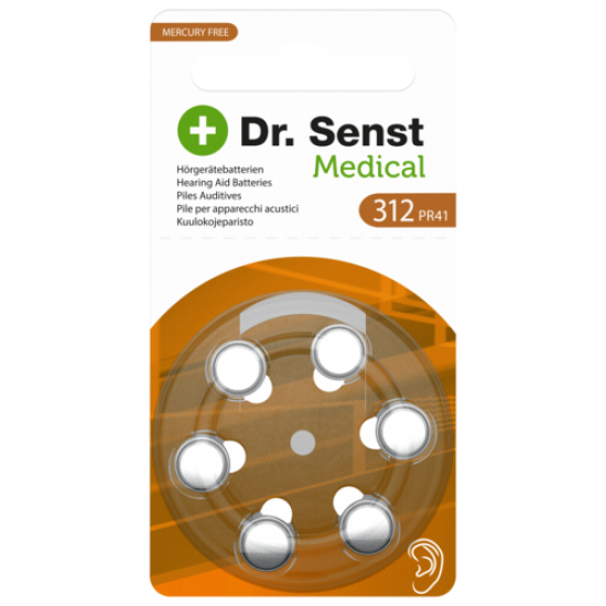 Dr. Senst Medical Hearing Aid Batteries Type 312 70512 (6τμχ) Dr. Senst Medical Hearing Aid Batteries Type 312 70512 (6τμχ)