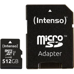 Intenso microSDXC Cards 512GB Class 10 UHS-I Premium