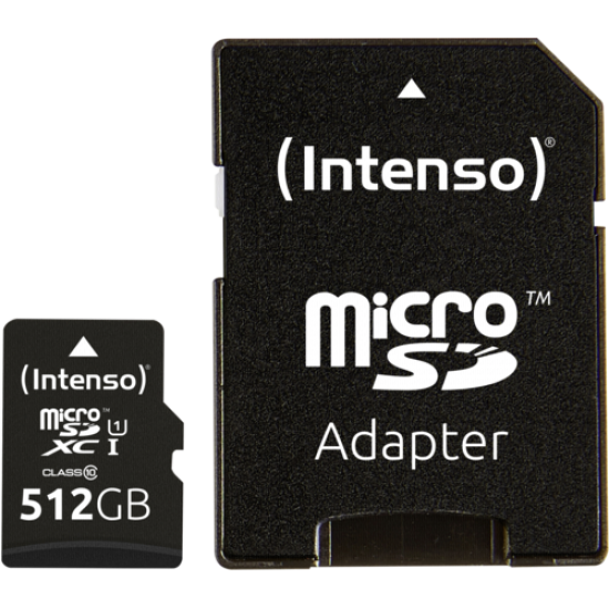 Intenso microSDXC Cards 512GB Class 10 UHS-I Premium