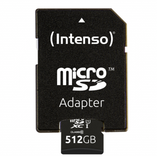 Intenso microSDXC Cards 512GB Class 10 UHS-I Premium