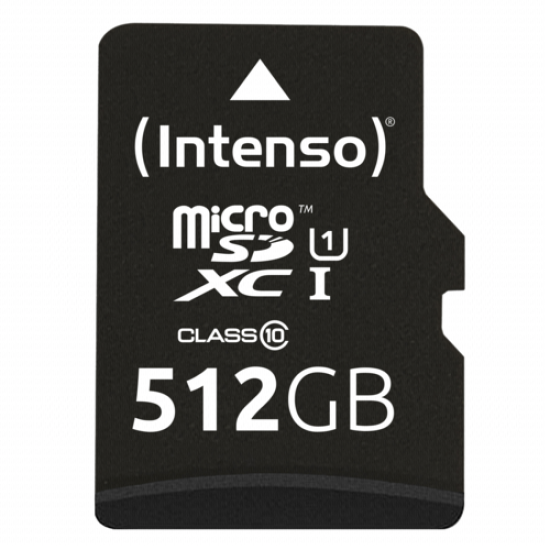 Intenso microSDXC Cards 512GB Class 10 UHS-I Premium