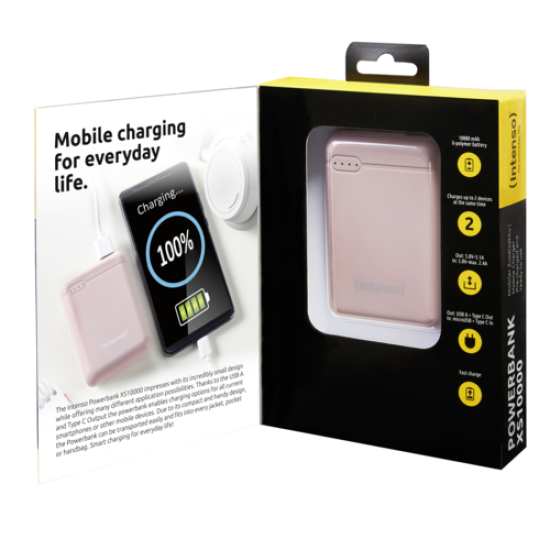 Intenso Powerbank XS10000 rosé 10000 mAh incl. USB-A to Type-C