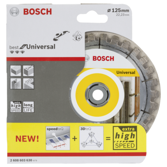 Bosch diamond cutting disk Best 125x22,23 universal teQ Bosch diamond cutting disk Best 125x22,23 universal teQ