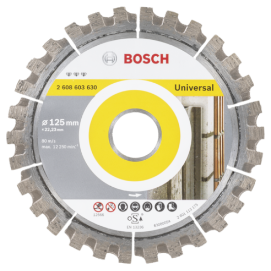 Bosch diamond cutting disk Best 125x22,23 universal teQ Bosch diamond cutting disk Best 125x22,23 universal teQ