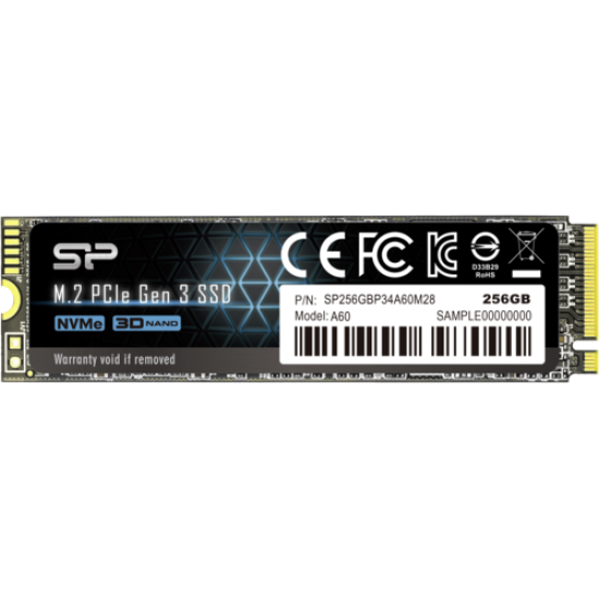 Silicon Power A60 M.2 2280 256GB Max2200/1600 MB SP256GBP34A60M28