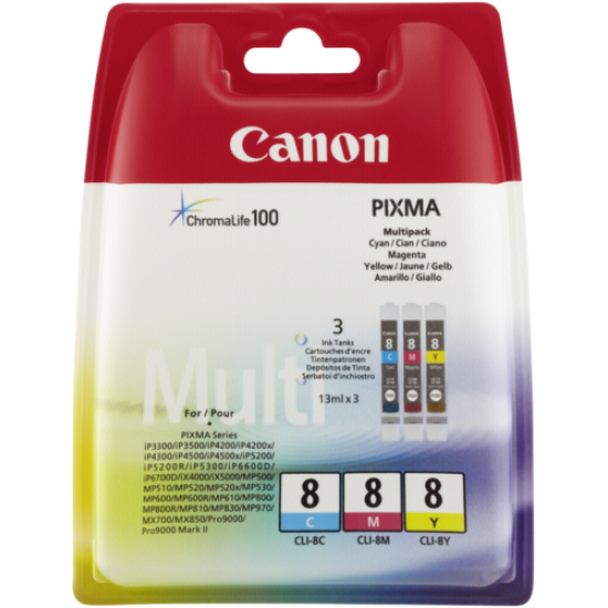 Canon CLI-8 Multipack C/M/Y (0621B029) Canon CLI-8 Multipack C/M/Y (0621B029)