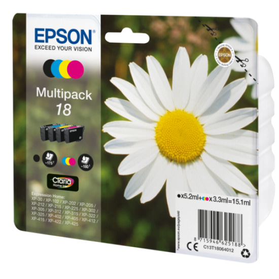 Epson 18 Multipack BK/C/Y/M (C13T180640)