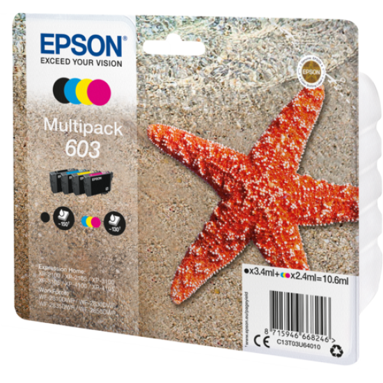 Epson 603 Multipack BK/C/Y/M (C13T03U64010)