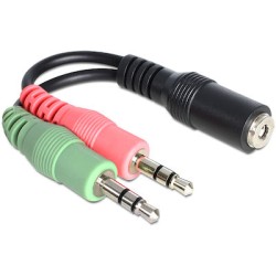 DeLOCK 65459 cable interface/gender adapter 3.5mm 2 x 3.5mm Black
