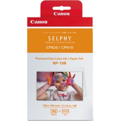 Canon RP-108 Color Ink + Paper Set 10x15 108-Sheets (8568B001)