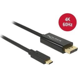 DeLock Regular USB 3.1 Cable USB-C male - DisplayPort Male Μαύρο 2m (85256)