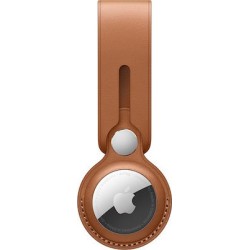 Apple AirTag Leather Loop Saddle Brown