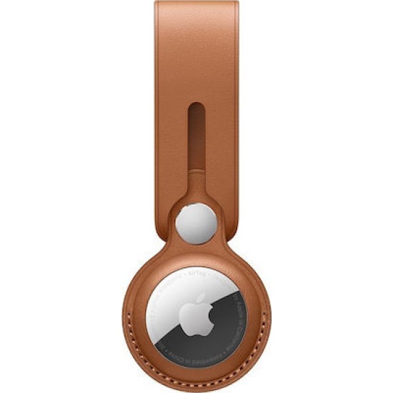 Apple AirTag Leather Loop Saddle Brown