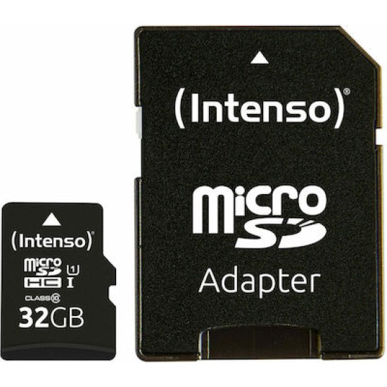 Intenso Performance R90 microSDHC 32GB Class 10 U1 UHS-I με αντάπτορα