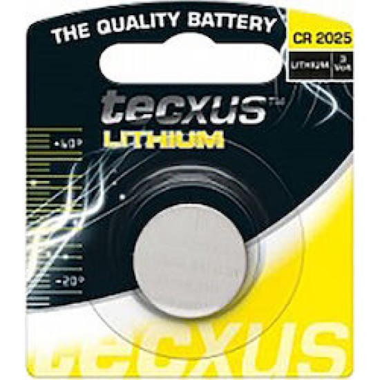 Tecxus Μπαταρία Λιθίου Ρολογιών CR2025 3V 1τμχ Tecxus Μπαταρία Λιθίου Ρολογιών CR2025 3V 1τμχ