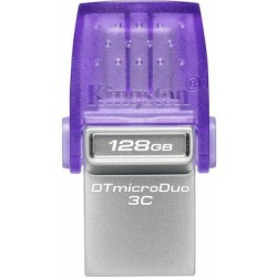 Kingston DataTraveler MicroDuo 3C 128GB USB 3.1 Stick USB-A + USB-C Purple/Silver