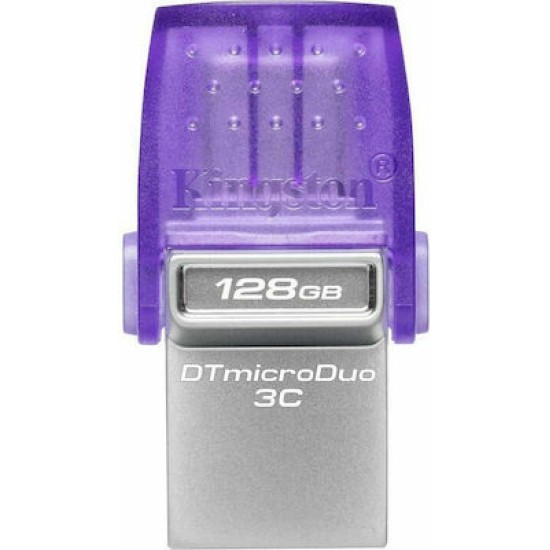Kingston DataTraveler MicroDuo 3C 128GB USB 3.1 Stick USB-A + USB-C Purple/Silver