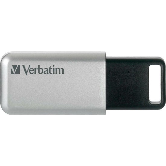 Verbatim 98664 Secure Pro USB 3.0 Drive, 16 GB, USB Type-A, 3.2 Gen 1 (3.1 Gen 1) Capless, Silver