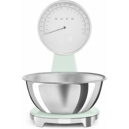 SMEG ANALOG AND DIGITAL KITCHEN SCALE PASTEL GREEN KSF01PGWW