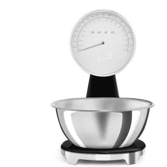 SMEG ANALOG AND DIGITAL KITCHEN SCALE BLACK KSF01BLWW