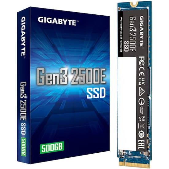 GIGABYTE SSD Gen3 2500E - 500 GB - M.2 2280 - PCIe 3.0 x4 NVMe