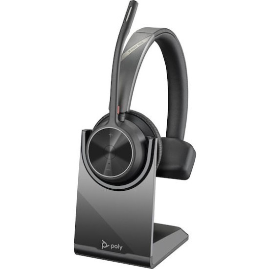 HP Poly Voyager 4310 UC Monaural Headset +BT700 USB-A Adapter +Charging Stand