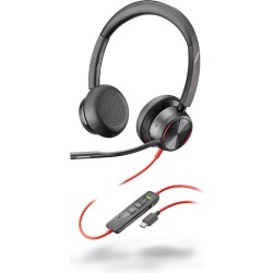 HP Poly Blackwire 8225 Stereo USB-C Headset +USB-C/A Adapter