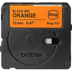 Brother Label Tape BTAG-T31 - 12 mm x 4 m - Black on Orange