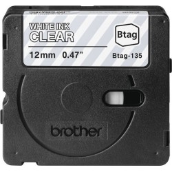 Brother Label Tape BTAG-135 - 12 mm x 4 m - White on Transparent