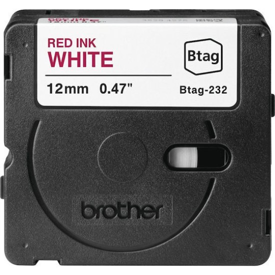 Brother Label Tape BTAG-232 - 12 mm x 4 m - Red on White