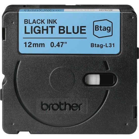 Brother Label Tape BTAG-L31 - 12 mm x 4 m - Black on Blue