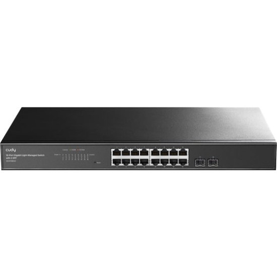 Cudy Switch GS1016ES2 - 16 Ports - 16x GE (10/100/1000) - 2x SFP