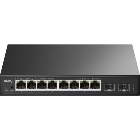 Cudy Switch GS108ES2 - 8 Ports - 8x GE (10/100/1000) - 2x SFP