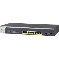 NETGEAR GS510TPP 10 Port Gigabit Ethernet LAN PoE Switch Smart (Netzwerk Switch Managed mit 8x PoE+ 190W, 2x 1G-SFP, Desktop oder 19 Zoll Rack-Montage)