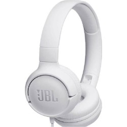 JBL TUNE 500 weiss - Kabelgebundener On-Ear-Kopfhoerer Mikrofon