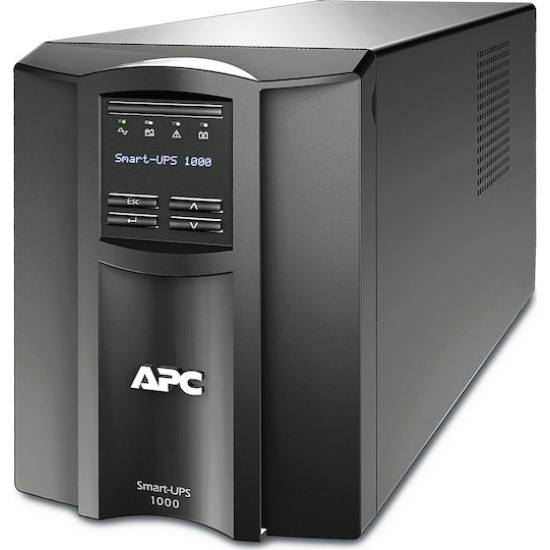 APC Smart UPS SMT1000IC, 1000VA, 8x C13, AVR, Display, SmartConnect + Slot, Ueberspannungsschutz