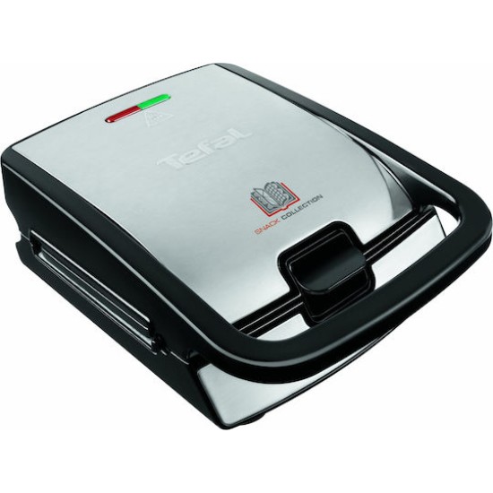 Tefal SW 852D Waffeleisen Snack Collection Schwarz/Edelstahl