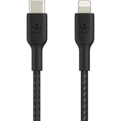 Belkin Lightning/USB-C Kabel ummantelt mfi zertifiziert 1m Schwarz