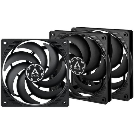 ARCTIC Gehaeuseluefter P12 Slim PWM PST 120 mm schwarz 4-pin 3er Set