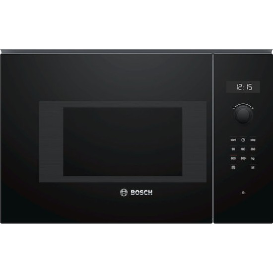 Bosch BFL524MB0 Einbau-Mikrowellengeraet Vulkan Schwarz