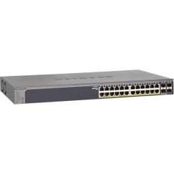 NETGEAR 28-Port PoE Gigabit Ethernet Smart Switch (GS728TP): Managed, optionales Insight-Cloud-Management, 24 PoE+ bei 190 W, 4 1G SFP, Desktop- oder Rack-Befestigung