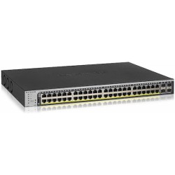NETGEAR 52-Port PoE Gigabit Ethernet Smart Switch (GS752TPP) - Managed Switch, optionales Insight Cloud Management, 48 x PoE+ mit 760W, 4 x 1G SFP, fuer Desktop- oder Rackmontage